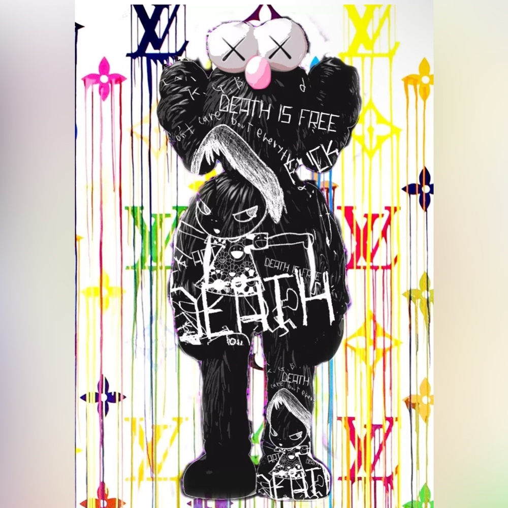 Death NYC print signed w/seal & certificate of authenticity